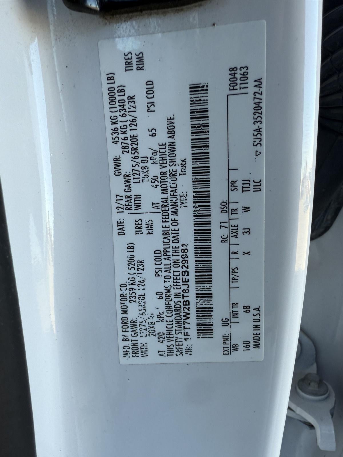 2018 Ford Super Duty F-250 SRW LARIAT