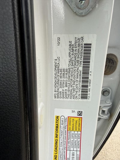 2022 Honda Accord Sedan Sport SE