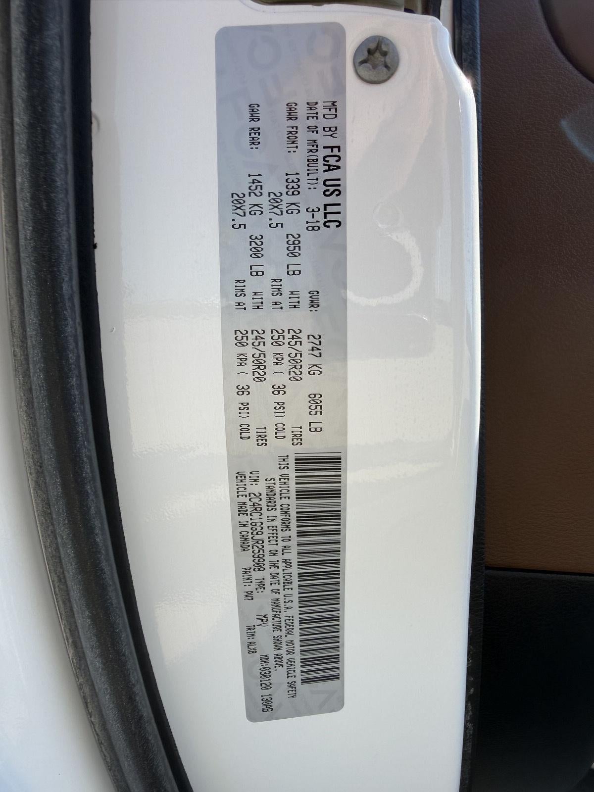 2018 Chrysler Pacifica Limited