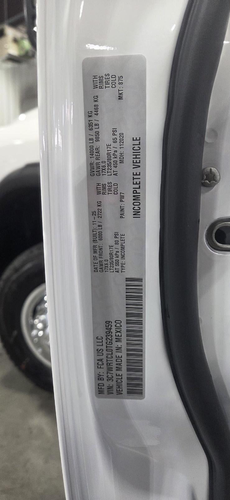 2026 RAM 3500 Chassis Cab RAM 3500 TRADESMAN CREW CAB CHASSIS 4X4 60' CA