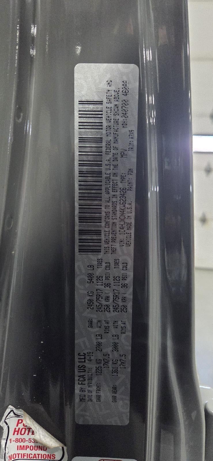 2019 Jeep Wrangler Unlimited Sport S