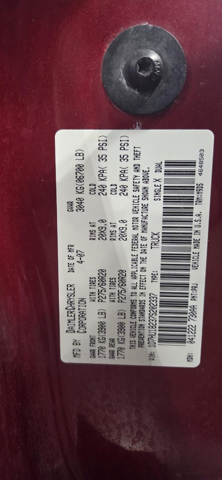 2007 Dodge RAM 1500 SLT