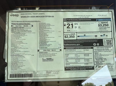 2026 Jeep Wrangler WRANGLER 4-DOOR AMERICA250