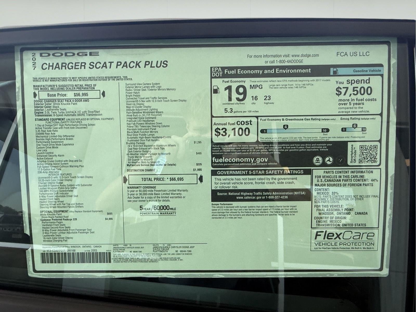 2027 Dodge Charger CHARGER SCAT PACK PLUS 4-DOOR AWD
