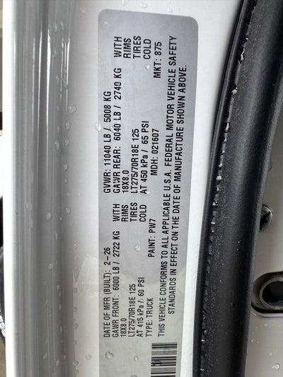 2026 RAM Ram 2500 RAM 2500 LARAMIE MEGA CAB 4X4 6'4' BOX