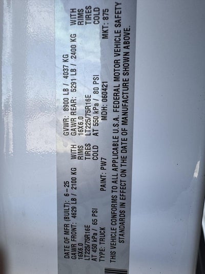 2025 RAM ProMaster 2500 Cargo Van Tradesman High Roof 159' WB w/Pass Seat