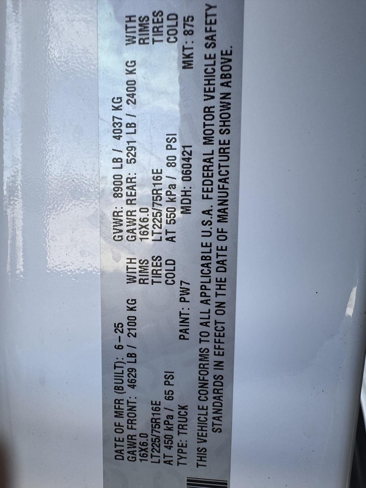 2025 RAM ProMaster 2500 Cargo Van Tradesman High Roof 159' WB w/Pass Seat