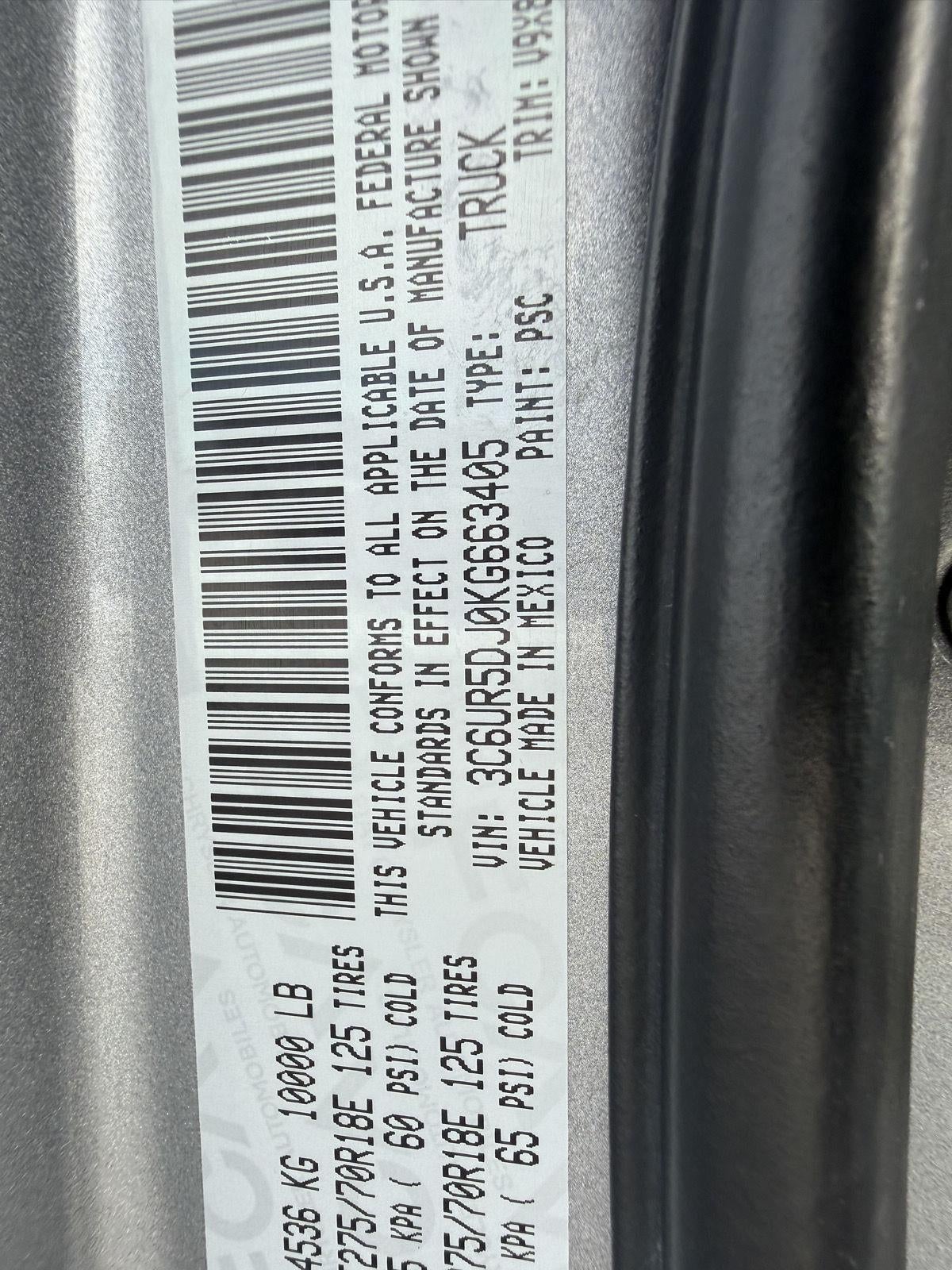 2019 RAM 2500 Big Horn Crew Cab 4x4 6'4' Box