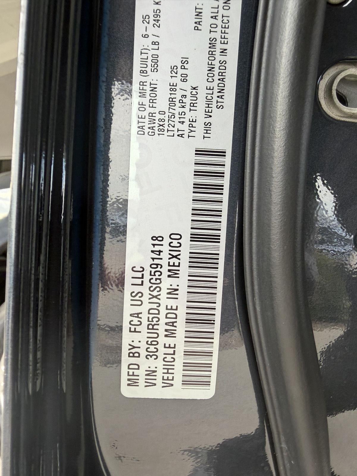2025 RAM 2500 Big Horn Crew Cab 4x4 6'4' Box