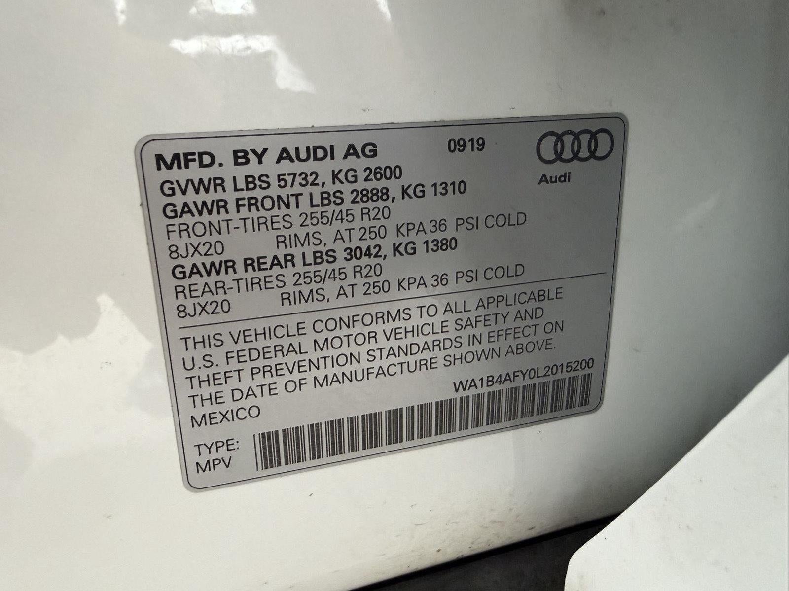 2020 Audi SQ5 Premium Plus TFSI quattro Tiptronic