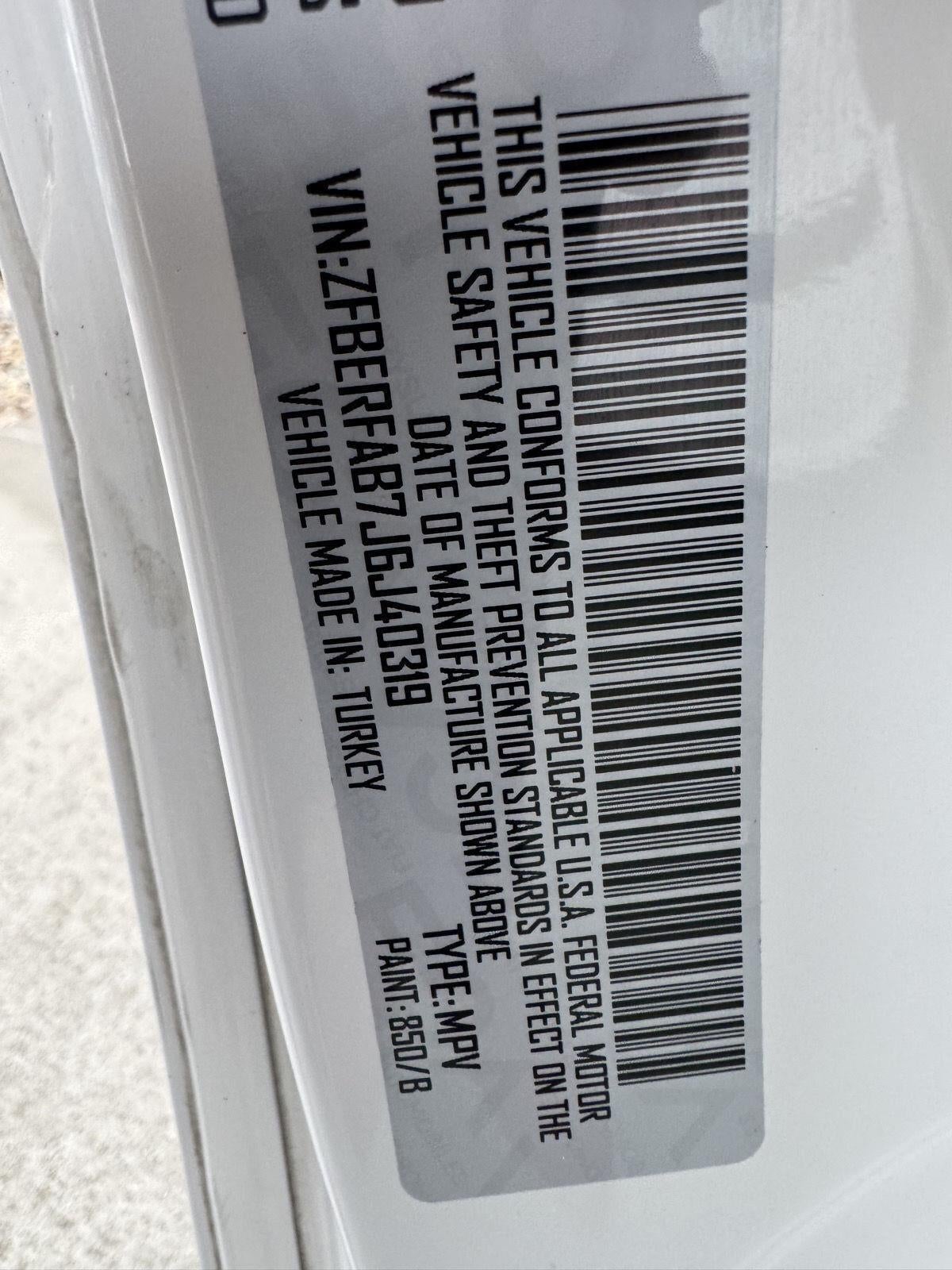 2018 RAM ProMaster City Tradesman Cargo Van