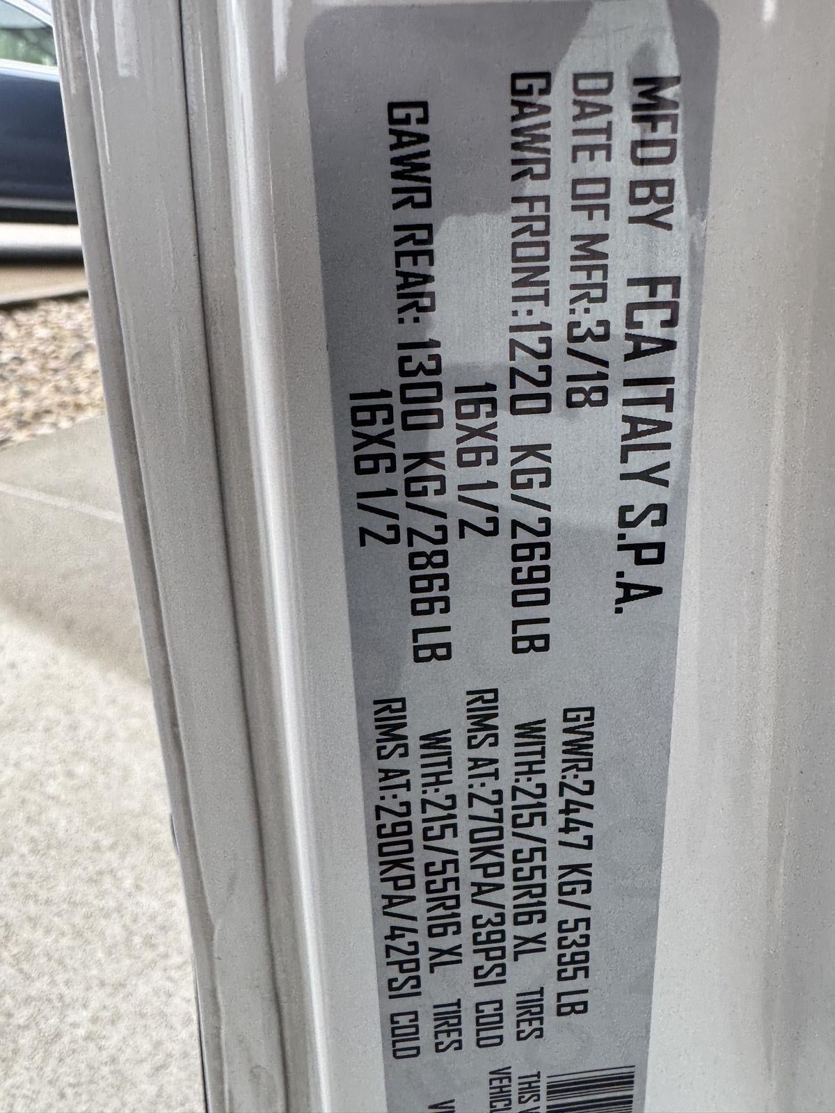 2018 RAM ProMaster City Tradesman Cargo Van